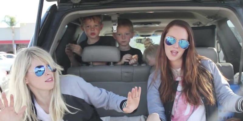 Brooke White and Summer Bellessa, also know as "The Girls With Glasses," perform a parody in their new video.