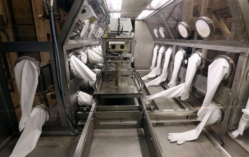 FILE — This Feb. 19, 2015 photo shows Referee Module No. 2 of the Whole System Live Agent Test at Dugway Proving Ground in Dugway, Utah. Centers for Disease Control and Prevention is investigating that aspect of what went wrong at Dugway Proving Ground,