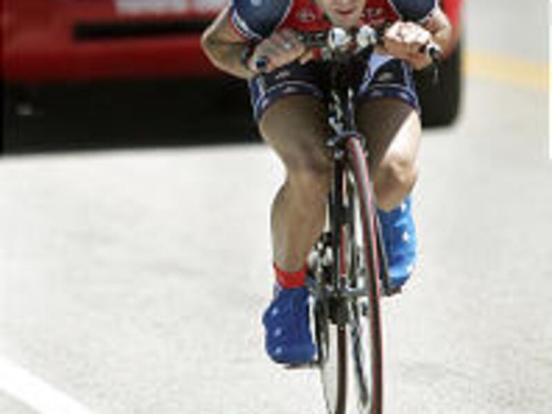 Chris Wherry comes down a hill in a tight tuck during the third stage of Tour of Utah. The Toyota United rider won the stage on Wednesday.