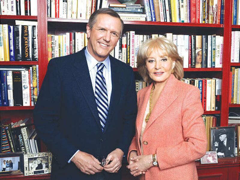Barbara Walters and Charles Gibson.