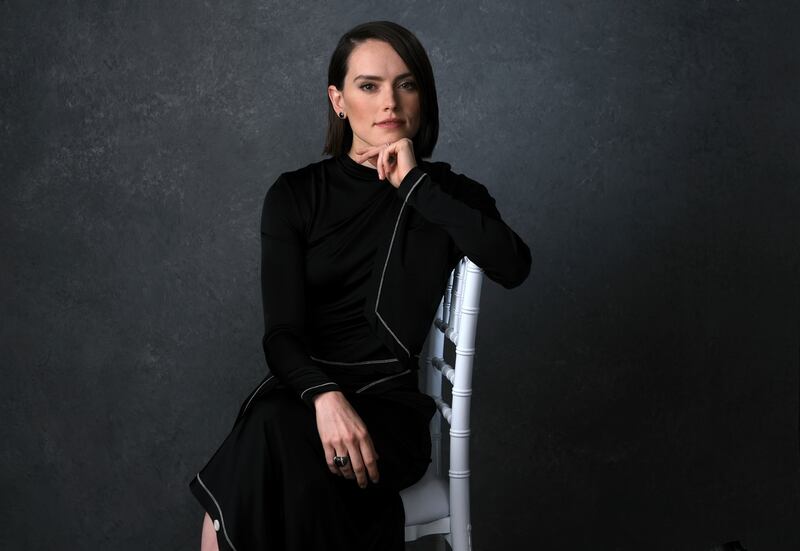 Daisy Ridley poses for a portrait to promote the film “Star Wars: The Rise of Skywalker” on Tuesday. Dec. 3, 2019, in Pasadena, Calif.