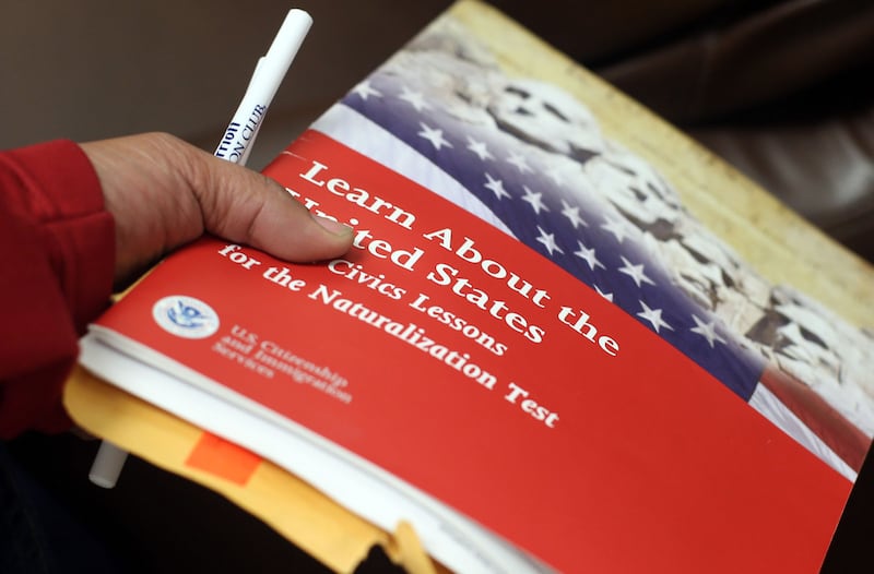 A book given to students at the English Skills Learning Center in Glendale Middle School in Salt Lake City on Oct. 9, 2013.
