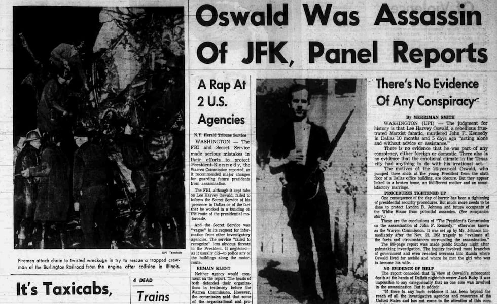Warren Commission Report Released, Concluding Oswald Acted Alone in JFK Assassination