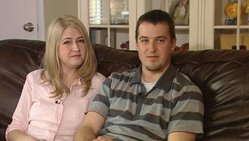 Julie Hendrickson suffers from cystic fibrosis and recently had a double-lung transplant. Her husband, David, says he is hopeful for the future.