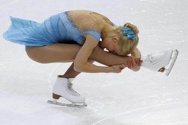 Kiira Korpi from Finland performs in the ladies short program at the ISU European Figure Skating Championships in the Postfinance Arena in Bern, Switzerland, Friday, Jan. 28, 2011.