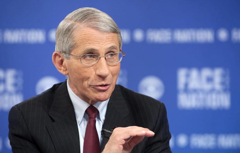 In this photo provided by CBS News, the National Institute of Health’s Dr. Anthony Fauci, the nation’s top infectious disease expert, speaks on CBS’s “Face the Nation” in Washington. Speaking on the Ebola virus, Fauci said it’s perfectly normal to feel an