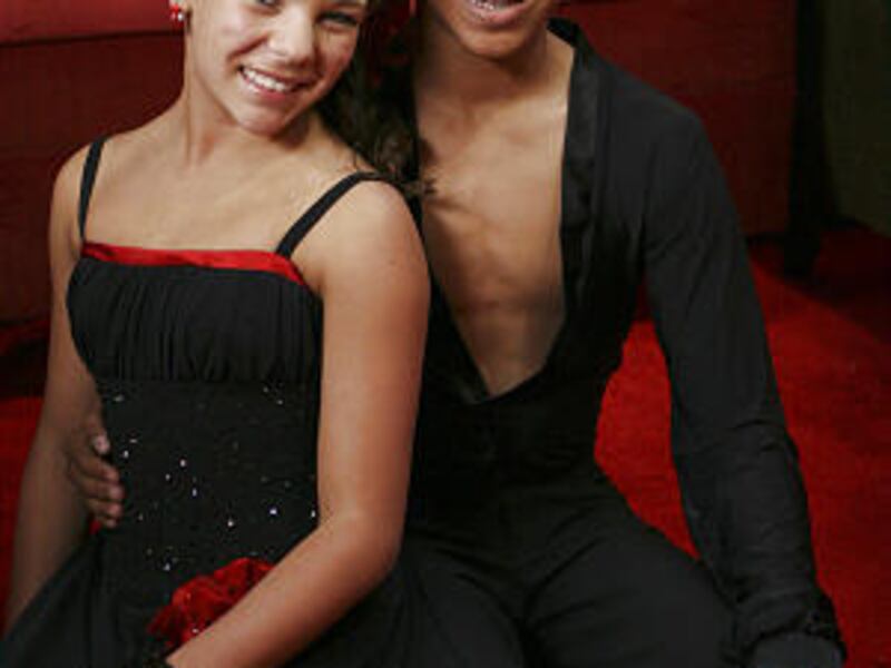 Brittany Cherry and Brandon Armstrong, both 13, have danced together for three years.