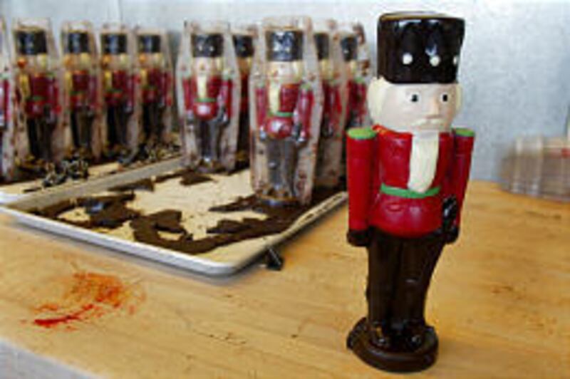 In addition to its trademark American Truffles, a holiday specialty of Joseph Schmidt Confections are chocolate soldiers. Chocolatiers sell more during the Christmas season than all other holidays combined.