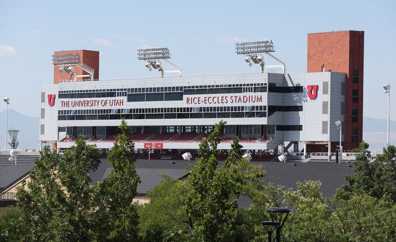 The University of Utah's Rice-Eccles Stadium in Salt Lake City is pictured on Tuesday, Aug. 23, 2022.