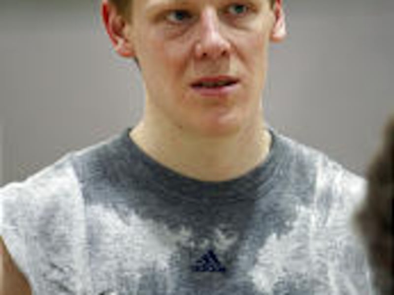 Boise State product Coby Karl, son of Denver Nuggets coach George, talks about his cancer with media Tuesday after working out for the Utah Jazz.
