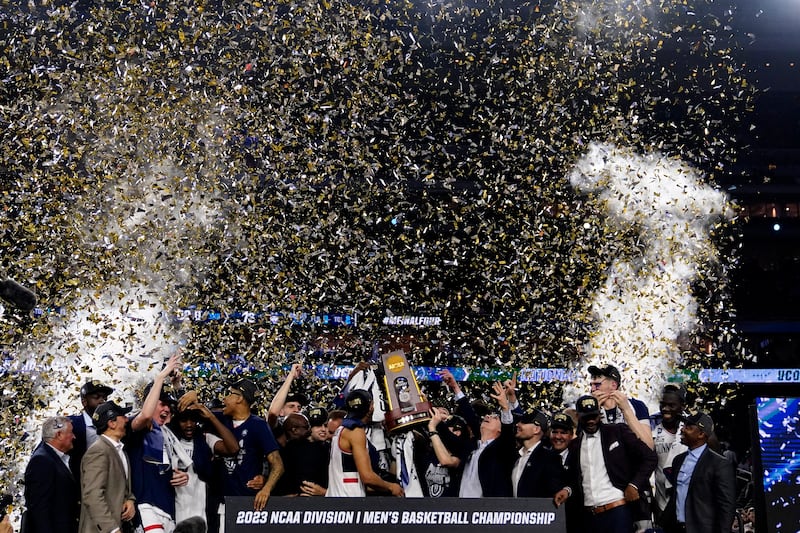 Connecticut celebrates with confetti