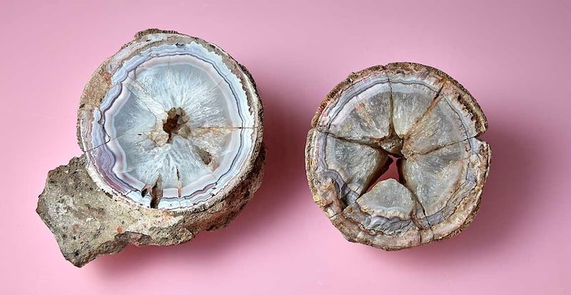A mineral specimen in the collection at the Natural History Museum of London is now thought to have formed inside a dinosaur egg.
