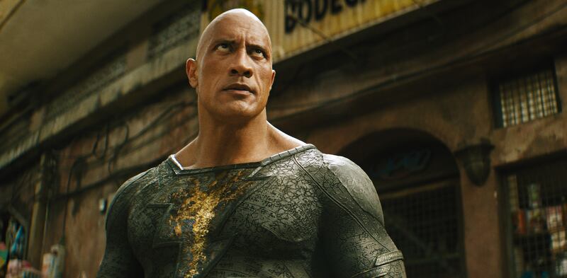 Dwayne Johnson on the set of “Black Adam.”