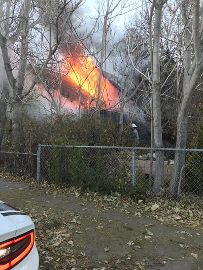 The fire was reported about 7:30 a.m. near 5729 South and 700 West. Firefighters said the scene was still being "overhauled for hot spots" two hours later, according to Murray fire officials.