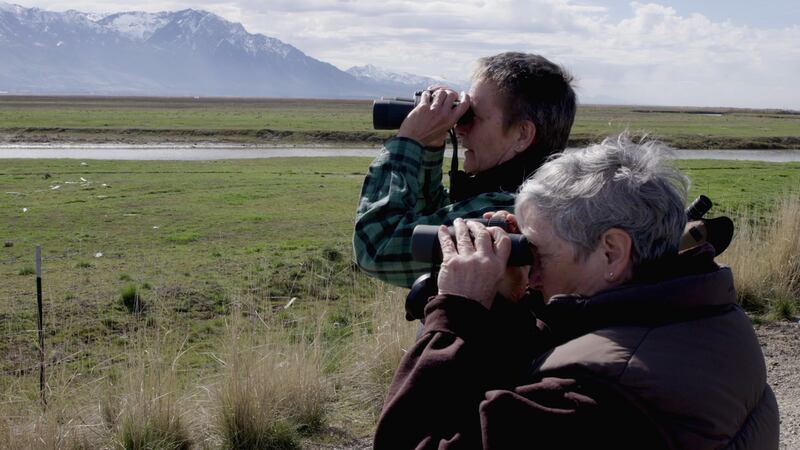 Physician assistant Maggie Snyder and Dr. Kristen Ries partaking in a favorite retirement hobby: birding.