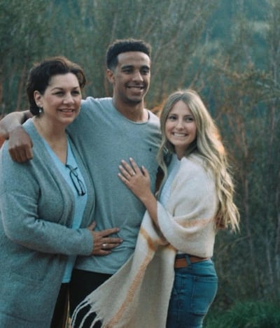 Marquelle Nield, her son Blaze and his wife, Rilee Nield.