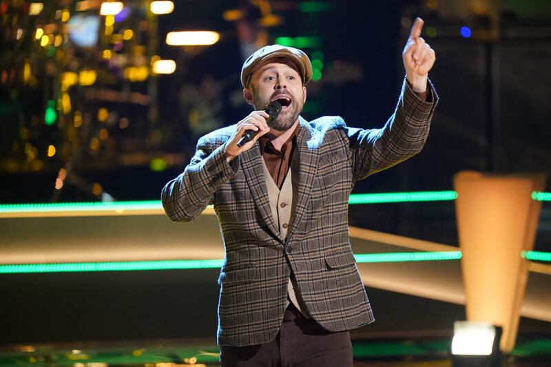 Neil Salsich on “The Voice” 2023.