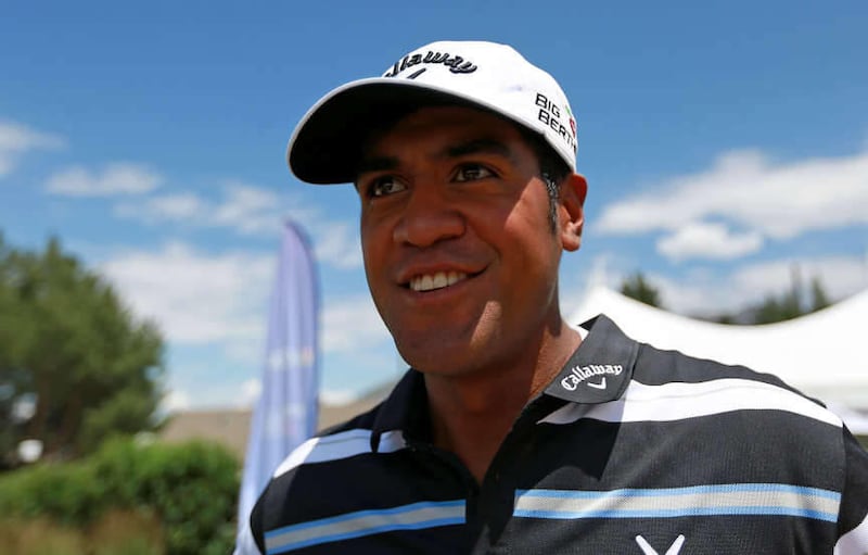 FILE: Tony Finau, from Lehi, talks to media after competing in the Web.com Tour Utah Championship at Willow Creek Country Club in Sandy on Thursday, July 10, 2014.