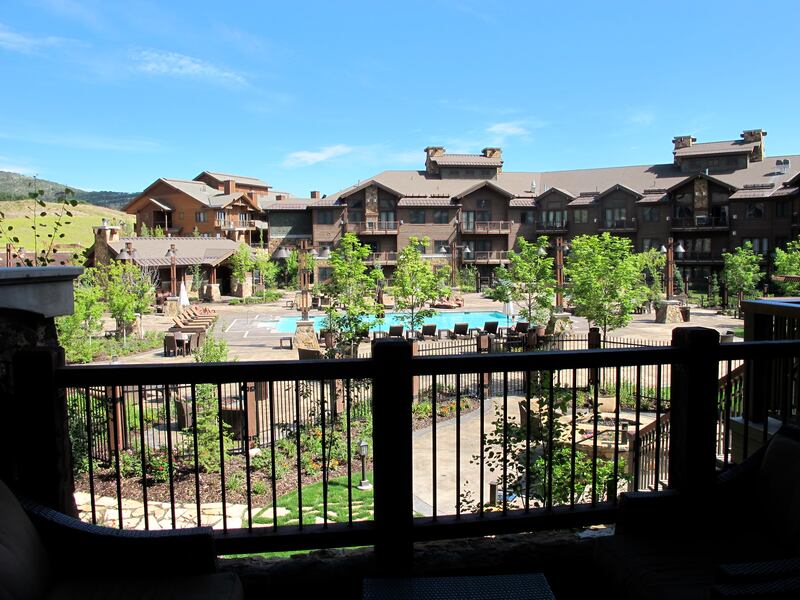 A view of the pool and grounds at the Waldorf Astoria Park City pictured on Aug. 3, 2011.