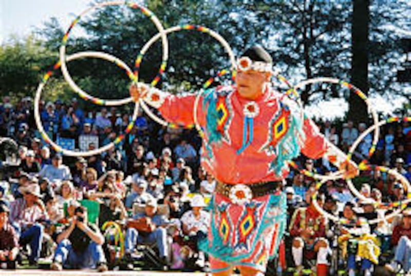 Charles Denny performs in front of about 10,000 spectators in Phoenix in February.