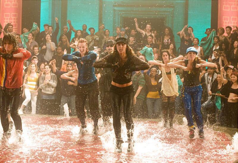 Adam Sevani, left, Kendra Andrews, Sharni Vinson, Tamara Levinson and Ashlee Nino dance in "Step Up 3."
