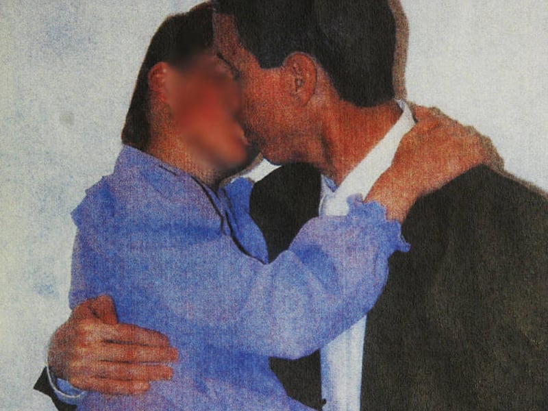 Photo of Warren Jeffs and a girl whom authorities claim was 12 at the time they were married. The girl's face was blurred intentionally to protect her identity. Jurors in his Texas trial Wednesday heard an audiotape of what prosecutors say was Jeffs assau