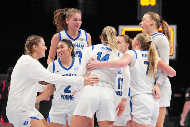 BYU women's basketball wins its first-ever Big 12 tournament game