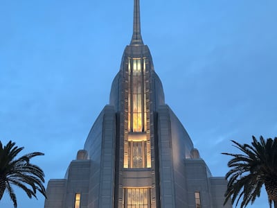 A view of the Rome Italy Temple of The Church of Jesus Christ of Latter-day Saints. All of the First Presidency and Quorum of the Twelve Apostles of the church will gather in Rome for the temple dedication on Sunday.