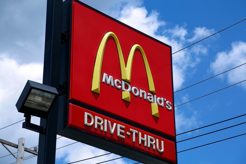 This is the sign outside a McDonald's restaurant in Pittsburgh Wednesday, July 18, 2018.(AP Photo/Gene J. Puskar)