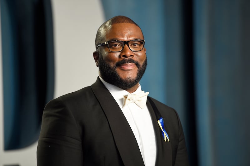 Tyler Perry arrives at the Vanity Fair Oscar Party in Beverly Hills, Calif., on March 27, 2022.