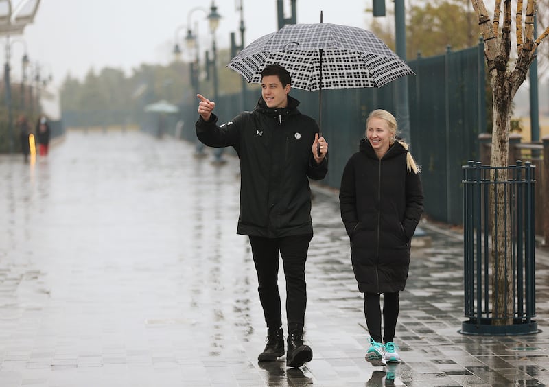 Jimmer Fredette walks with his wife, Whitney, to Disneyland in Shanghai, China, on Jan 20, 2018. Fredette is a former BYU Cougar and now plays for the Shanghai Sharks in the Chinese Basketball Association.