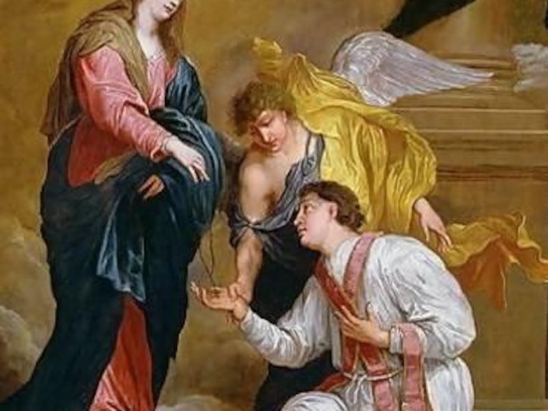 St. Valentine was a holy priest who was arrested and imprisoned for marrying Christian couples and for aiding Christians who were being persecuted during the reign of Claudius the Goth (Claudius II).