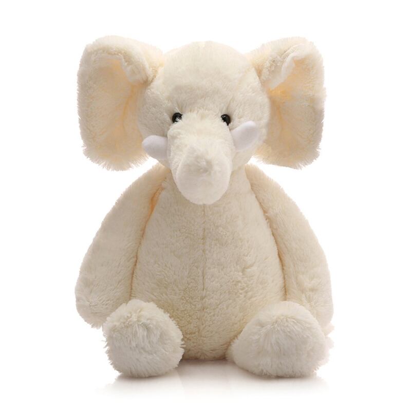 A plush white elephant.