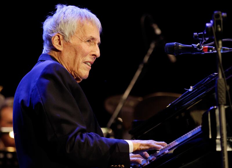 American pianist and composer Burt Bacharach performs during his concert at the Arena Civica in Milan, Italy.