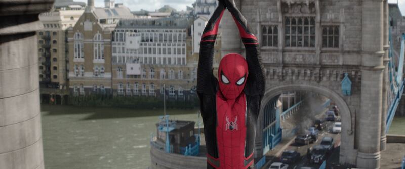 Spider-Man in Columbia Pictures’ “Spider-Man: Far From Home.”