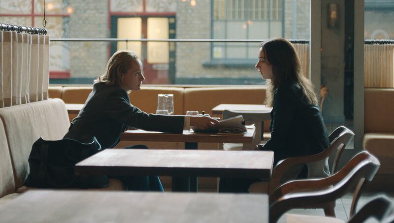 Zelda Perkins (Samantha Morton) and Jodi Kantor (Zoe Kazan) in “She Said.”