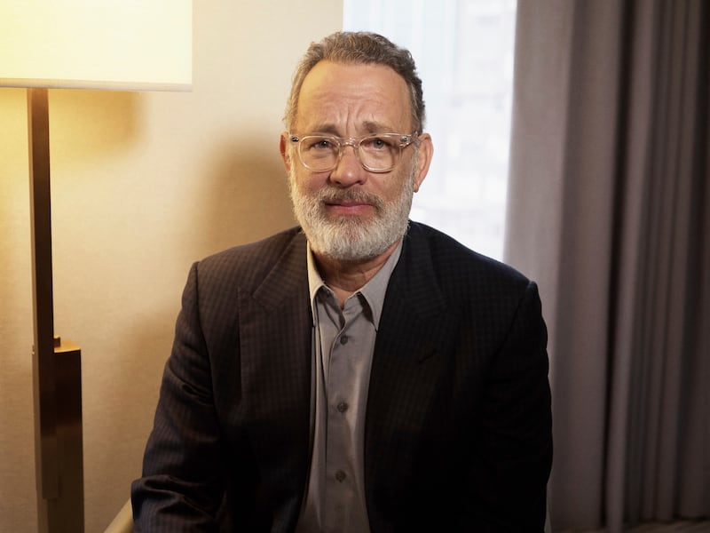 This Nov. 17, 2019 photo shows Tom Hanks posing for a portrait in New York. Hank’s latest film “Greyhound,” premieres this week on Apple TV Plus.
