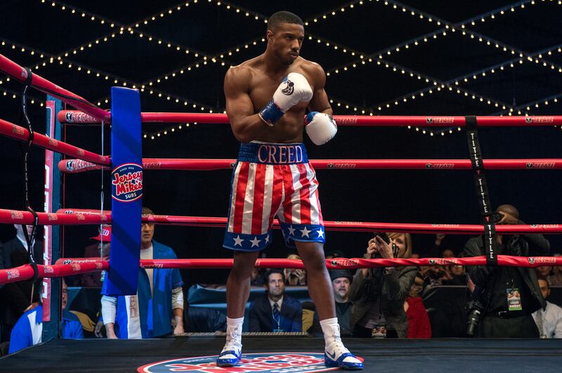 Sylvester Stallone stars as Rocky Balboa and Michael B. Jordan as Adonis Creed in “Creed II.”