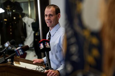 Agent Brian Davis, of the State Bureau of Investigation, talks to members of the media about new breakthroughs in a 1998 cold case at the Utah Department of Public Safety in West Valley City on Thursday, Nov. 29, 2018. Investigators recently identified Li
