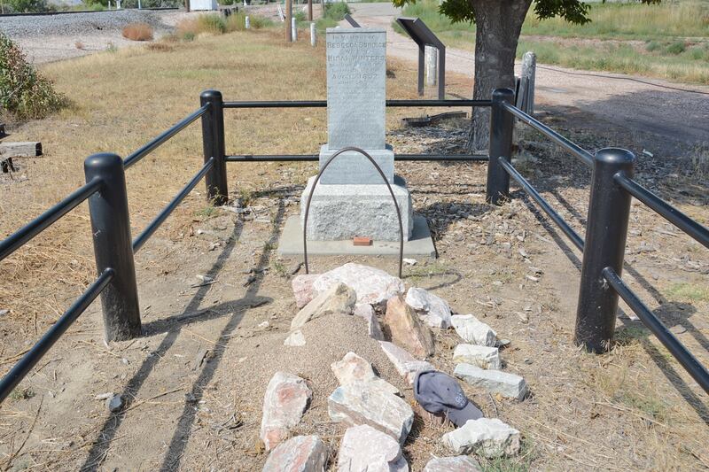 The Rebecca Winters grave is pictured in Scottsbluff, Neb.
