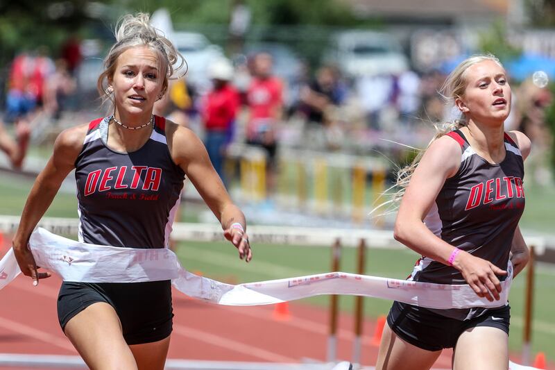 Delta High School track athletes Savannah Nielson and Adi Nielson had a great 3A state track & field meet at Davis High School.