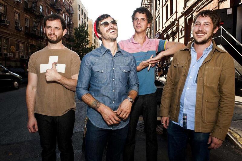 In this undated publicity image released by Atlantic Records, members of the band Portugal, from left, Jason Sechrist, John Gourley, Ryan Neighbors and Zach Carothers are shown in New York.