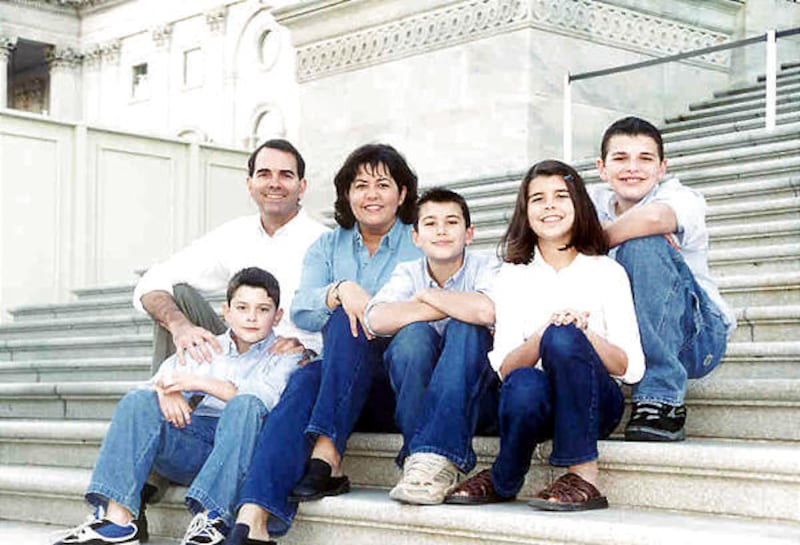 Ninth Circuit Court of Appeals Judge Jay S. Bybee, a BYU graduate, sits with his family.