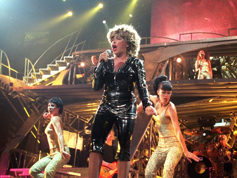 Tina Turner performing at the Delta Center in Salt Lake City, Utah. Turner died on May 24 at the age of 83.