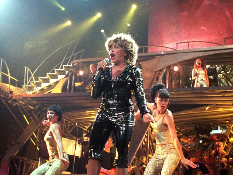 Tina Turner performing at the Delta Center in Salt Lake City, Utah. Turner died on May 24 at the age of 83.