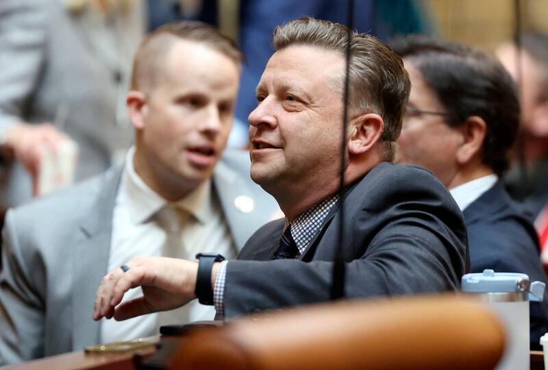 Sen. Todd Weiler, R-Woods Cross, sits in the House chamber at the Capitol in Salt Lake City on Tuesday, Jan. 16, 2024.