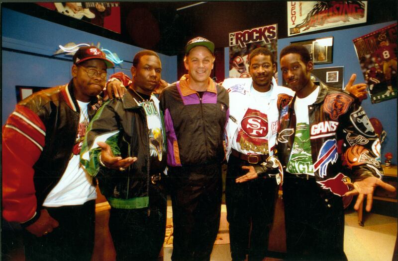 Phil Tuckett, center, is pictured with the band Boyz II Men. Tuckett, a football player-turned-filmmaker, told the Deseret News the story of how he became a filmmaker and some of the highlights of his career during a recent interview.