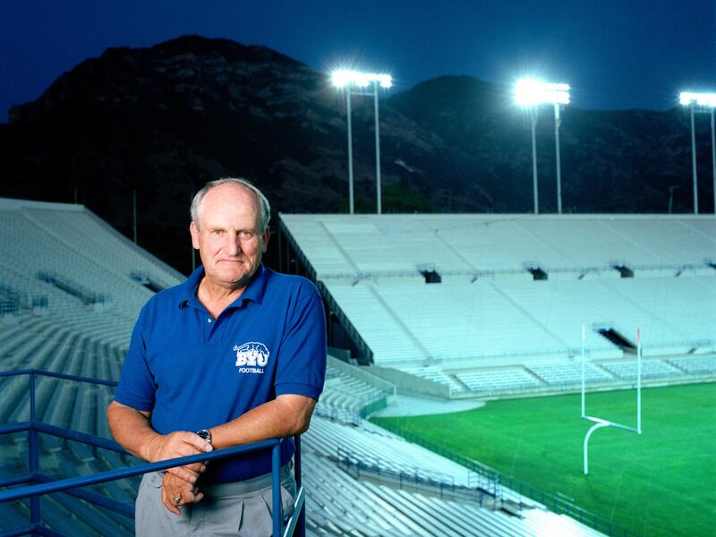 Field of Dreams
LaVell Edwards in BYU Football's Stadium
August 1991
6337
Photo by Mark Philbrick/BYU