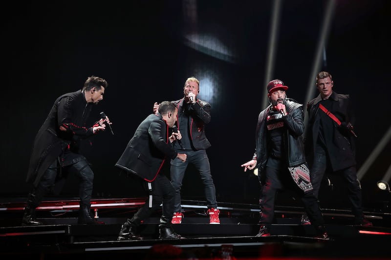 The Backstreet Boys perform at Vivint Smart Home Arena on Aug. 7, 2019.