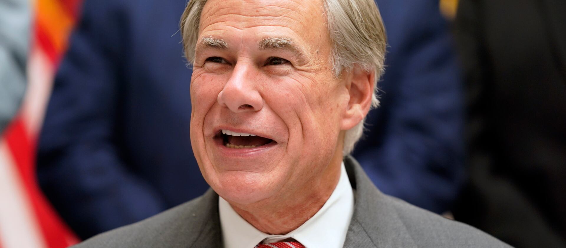 Republican Texas Gov. Greg Abbott speaks at a press event in Tyler, Texas, on Sept. 7, 2021.